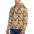 thumbnail image 3 of Fotbe Men's Hoodie with Cute Dogs Head Pattern - Kangaroo Pocket Pullover Hooded Sweatshirt, Perfect for Daily Wear, Travel, and Home-X-Large, 3 of 7