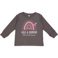 thumbnail image 3 of Inktastic Gigi and Poppop Love Me Rainbow Girls Long Sleeve Toddler T-Shirt, 3 of 5
