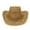 Khaki, variant on Fashion Simple Top Hat Cowboy Straw Hat Western Cowboy Hat Wide Brim Sunhat