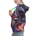 thumbnail image 2 of Kdxio Astronaut In Cosmic Garden Print Womens Oversized Hoodies Sweatshirts Hooded Pullover Tops Sweaters Casual-Large, 2 of 7