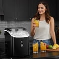 thumbnail image 6 of LHRIVER Nugget Ice Maker Countertop, 34lbs/24H with Self-Cleaning Function, Portable Sonic Ice Machine for Home/Office Stainless Steel Black, 6 of 8