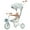 Blue, variant on 7 in 1 Baby Tricycle with Adjustable Push Handle, Removable Pedals, Canopy and Safety Guardrail for Toddlers 18 to 72 Months, Pink Convertible Push Bike and Balance Bike