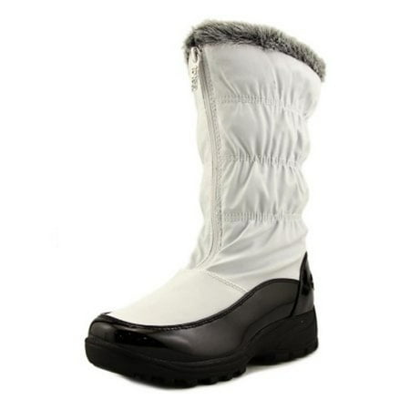 NEW Womens Totes Rogan Rain / Snow Boots White Size 8.5 M Canvas Round Toe