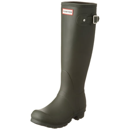Wide Width Tall Boot - Hunter WFT1000RMA-DOV: Women's Original Tall Rain Dark Olive Boot