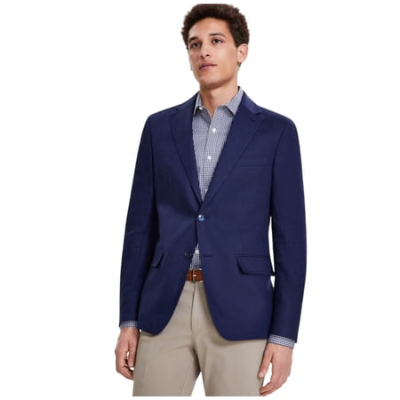 Tommy Hilfiger Mens Modern fit Linen Sport Coat Blazer 42 R Navy Blue Stretch