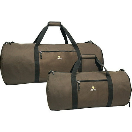 Jeep 2pc Barrel Duffel Set Olive