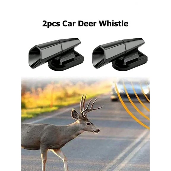 2 Ultrasonic Car Deer Whistle Repeller, Front Grille Mounted Animal Repeller for Vehicle Safety