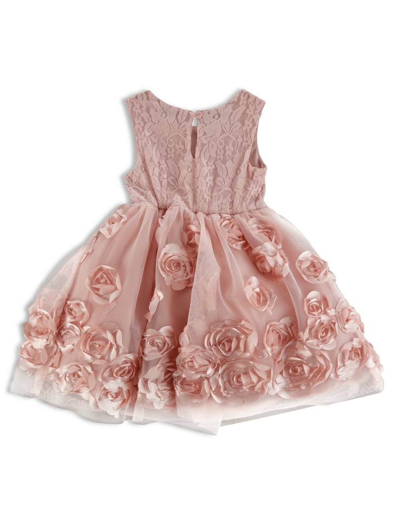 Nannette Toddler Girls Rosette Dress, Sizes 2T-4T - Walmart.com