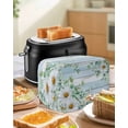 thumbnail image 4 of Daisy Spring Floral Small Toaster Cover 2 Slice, Kitchen Appliance Covers, Eucalyptus Leaves Watercolor Wooden Toaster Oven Cover with Loop, Bread Machine Cover Polyester Dust Cover Protection, 4 of 4
