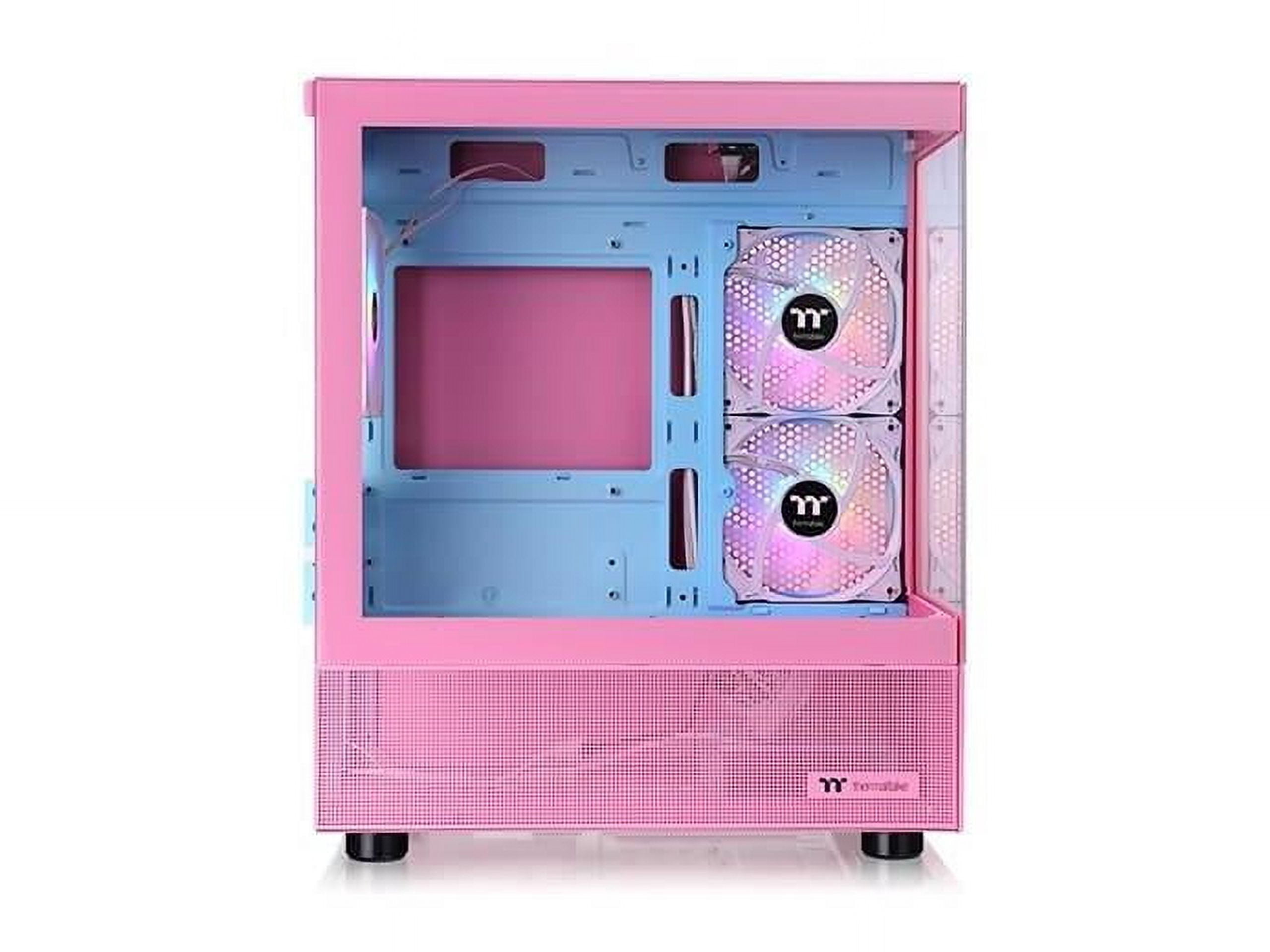Thermaltake View 170 TG ARGB Bubble Pink Micro Chassis - Micro Tower - Bubble Pink - Tempered Glass, SPCC - 3 x Bay - 3 ? 120mm Fan(s) Installed - Micro ATX, Mini ITX Motherboard Supported - 2 x Fa...
