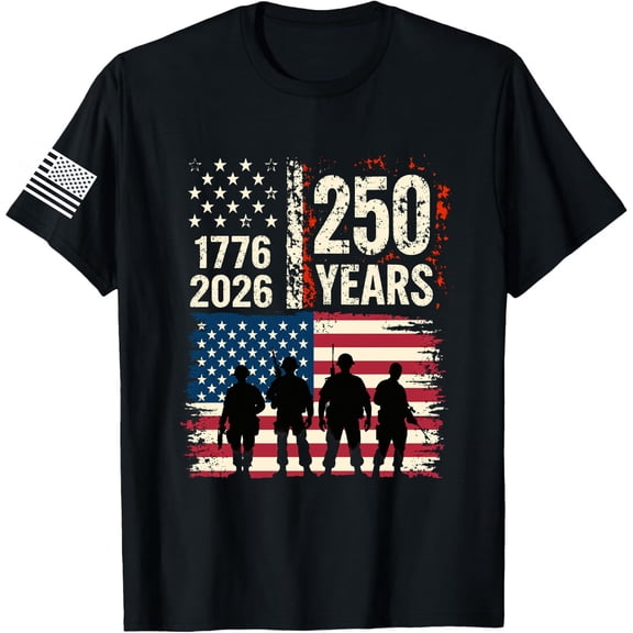 CUSTG T-Shirts Men's USA 250th Anniversary O-Neck Short Sleeve T Shirt Celebrate America's 250th Anniversary Leisure 1776-2026 4th Of July Tops