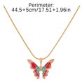 thumbnail image 3 of Up to 65% Off Ladies Butterfly Necklace Color Clavicle Chain Oil Drop Butterfly Necklace Sweater Accessories Necklace Rings Earring Jewelry on Clearance, 3 of 9