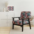 thumbnail image 2 of Designart "Peony Pastel Paradise" Blue Floral Upholstered Accent Chair - Cottage Arm Chair For Bedroom, 2 of 5