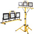thumbnail image 1 of 21000 Lumen Work Lights with Stand, 3 Adjustable Head LED Work Light, with Adjustable and Foldable Tripod Stand, Waterproof Lamp with Individual Switch with 6500 Kelvin Color Temperature, 1 of 4