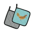 thumbnail image 2 of Caroline's Treasures Frisian Friesian Chicken Blue Check Pair of Pot Holders, 2 of 3