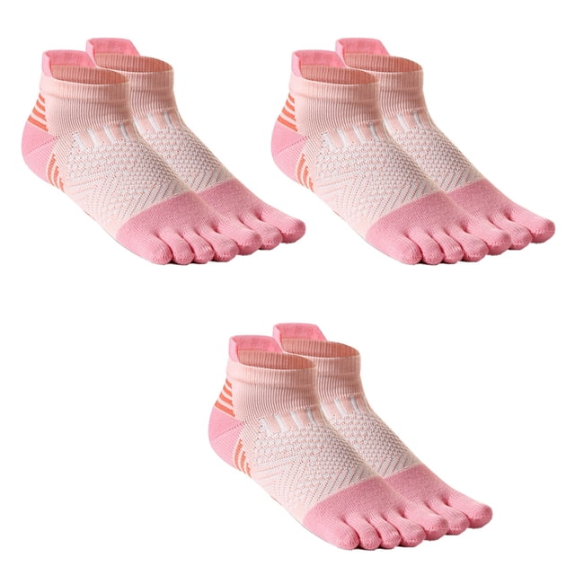 3 pares de calcetines de cinco dedos Calcetines cortos para correr Calcetines deportivos de cinco dedos para correr campo a través de verano para hombres y mujeres