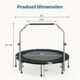 thumbnail image 4 of GIANNA 40" Collapsible Mini Trampoline, 330lbs Maximum Load Capacity, with Foam Handles, Exercise Trampoline Suitable for Adult Fitness, Kids, Indoor Outdoor, Blue, 4 of 7