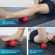thumbnail image 2 of Pelota de masaje con pinchos, pelota de masaje con forma de erizo de 9 cm y rodillo de masaje para pies de 15 cm, juego de pelotas de masaje - rojo, 2 of 4