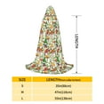 thumbnail image 2 of Honeii Mushrooms Gnomes Print Poncho Cape, Cloak Coat, Snuggly Hooded Wearable Blanket, Hooded Cape For Teenagers,Halloween Costumes-Small, 2 of 7
