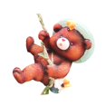 thumbnail image 3 of Escultura de oso trepador, adorno de jardín, figura de oso compacta y fácil de usar Marrón rojizo, 3 of 9