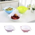 thumbnail image 6 of CIMAXIC Pink Plastic 2-in- Strainer and Set for Fruits Vegetables, 6 of 8