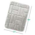 thumbnail image 2 of Clara Clark Bathroom Rugs, Velvet Memory Foam Bath Mat, Ultra Soft Non Slip and Absorbent - Tiled - Small - Silver, 2 of 6