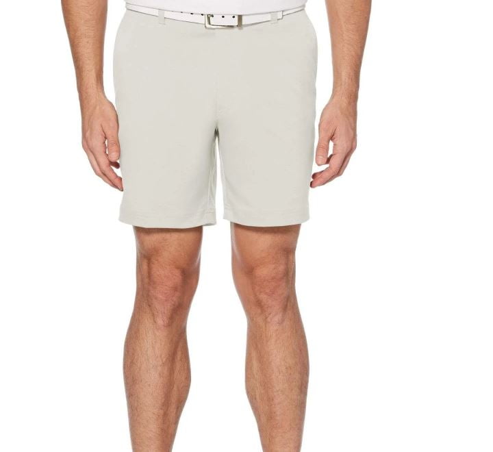 PGA TOUR Men's 7" Flat Front Active Waistband Golf Short, Silver Lining, 36