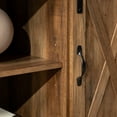 thumbnail image 4 of Walker Edison Farmhouse Barn Door TV Stand for TVs up to 60", Reclaimed Barnwood, 4 of 12
