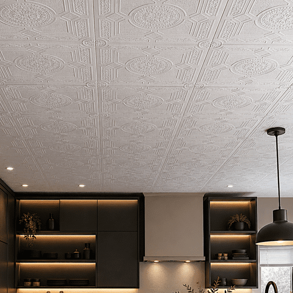 24-pack Styro Pro Polystyrene Ceiling Tiles, 65 sq.ft.coverage