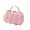 Pink, variant on 3D Rose Evening Handbag with Chain Clutch Purse for Formal Dresses and Gowns