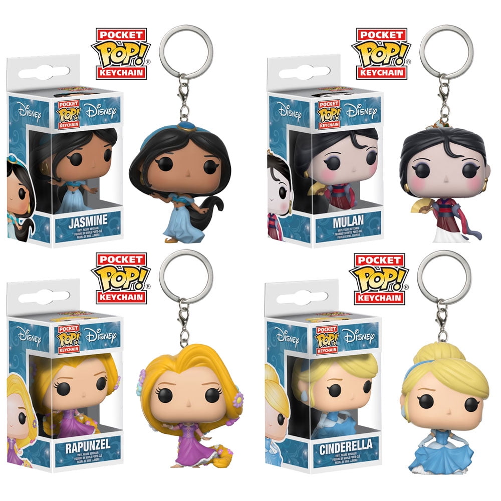 Funko Funko Pocket POP! Keychains Disney Princesses SET OF 4 (Cinderella, Mulan, Rapunzel