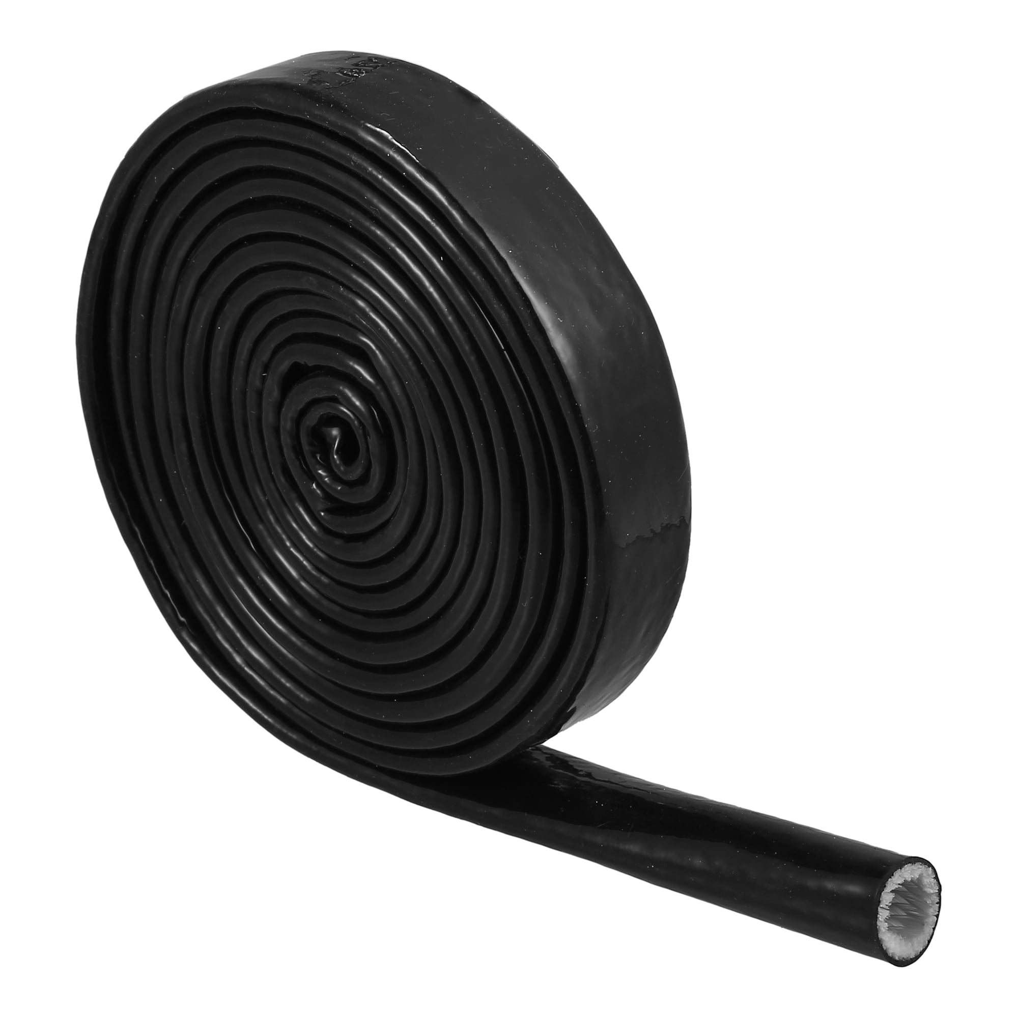 5/8" IDx10FT Heat Shielded Fire Sleeve Silicone Coated Fiberglass Tape for Automotive Hose Lines Wires Electrical Wiring