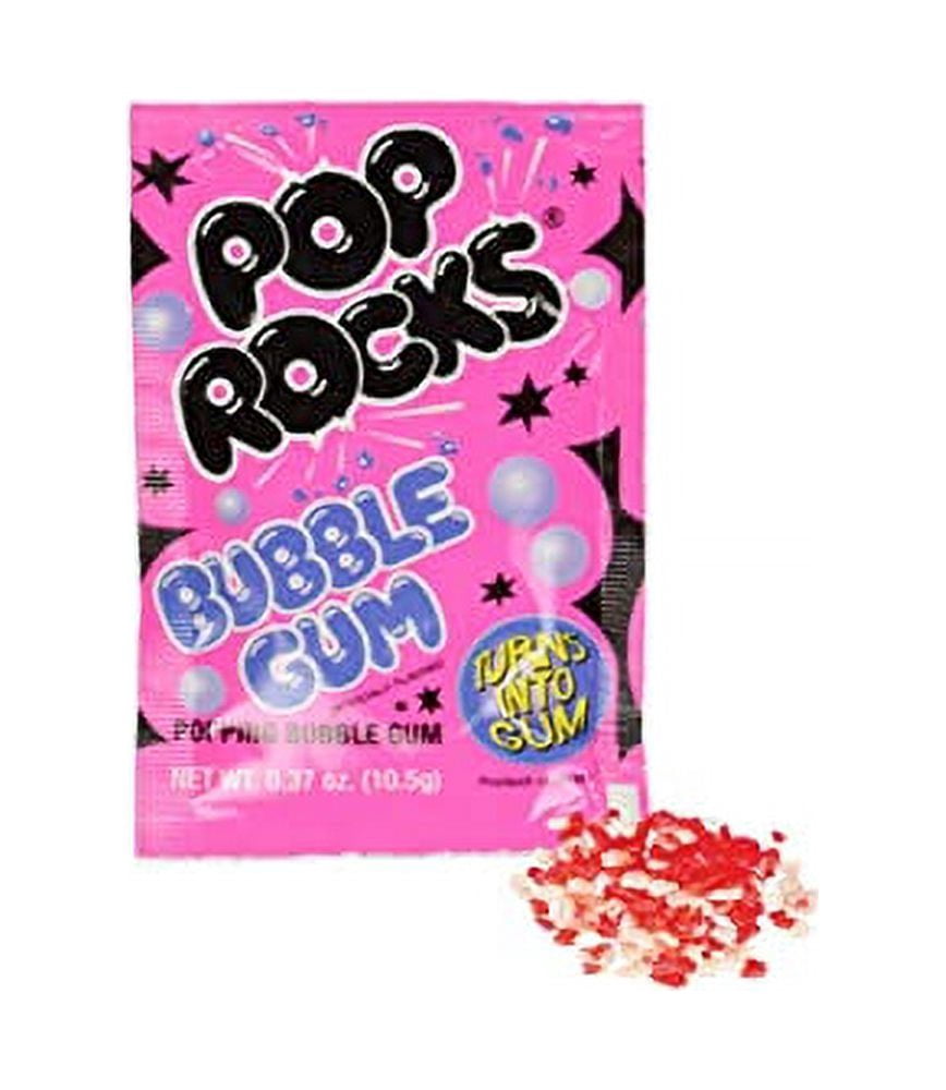 Pop Rocks Bubble Gum Bulk (0.33oz) - 72 Pack of Bubblegum Flavored Poprocks - Retro Crackling Rock Candy - By Dr. Plenty
