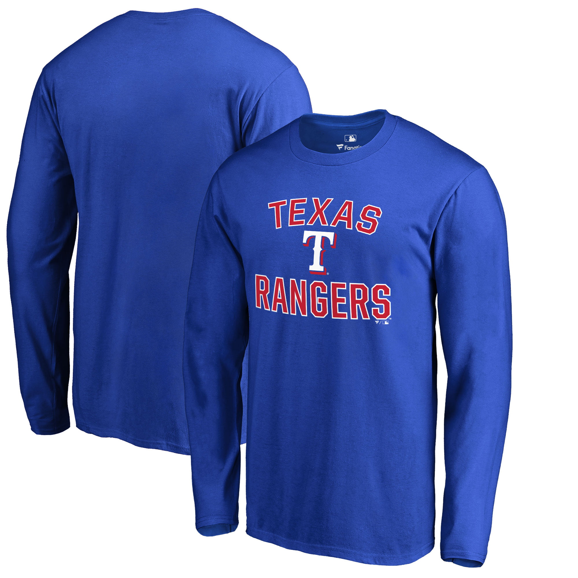 Texas Rangers Victory Arch Big & Tall Long Sleeve TShirt Royal