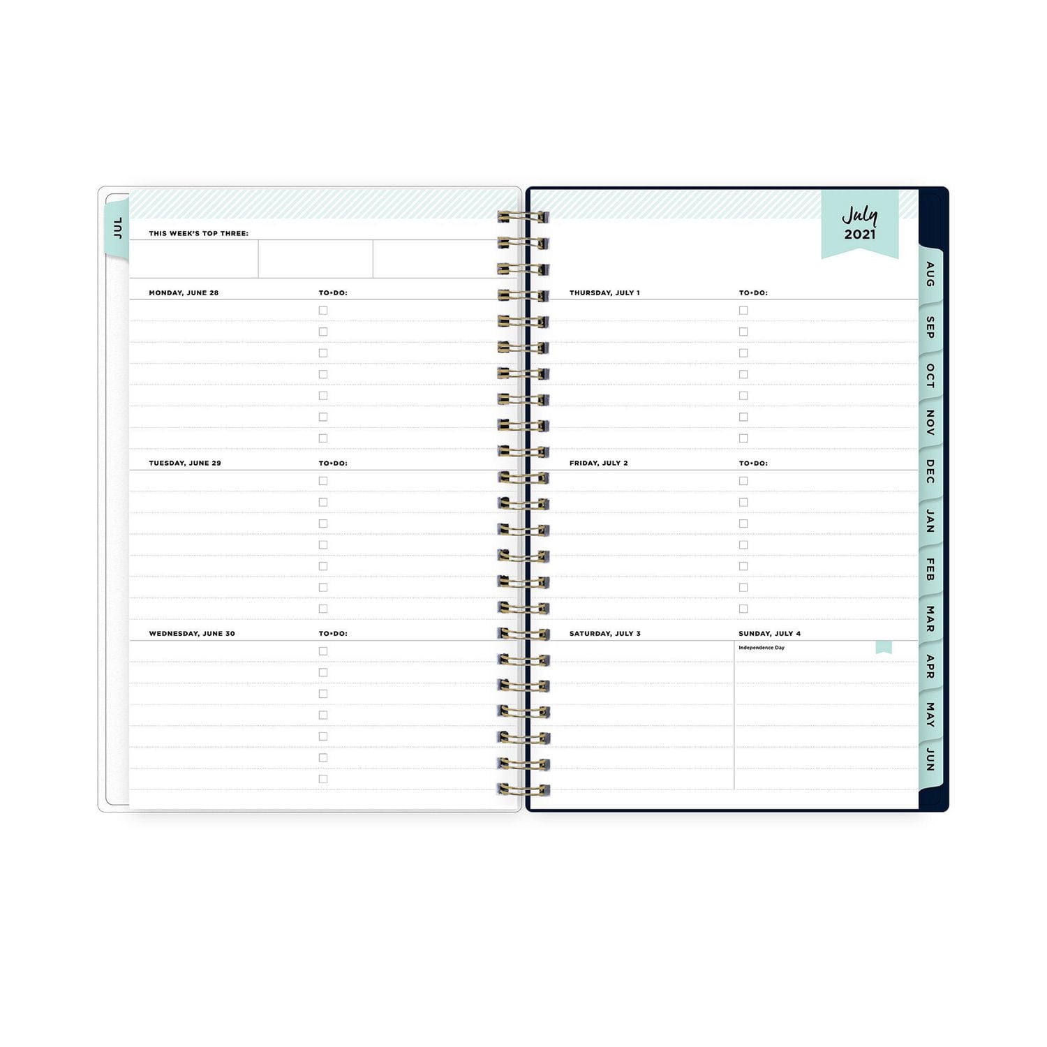 Agenda hebdomadaire/mensuel Day Designer Painterly Blossom, format moyen, année 2021-2022