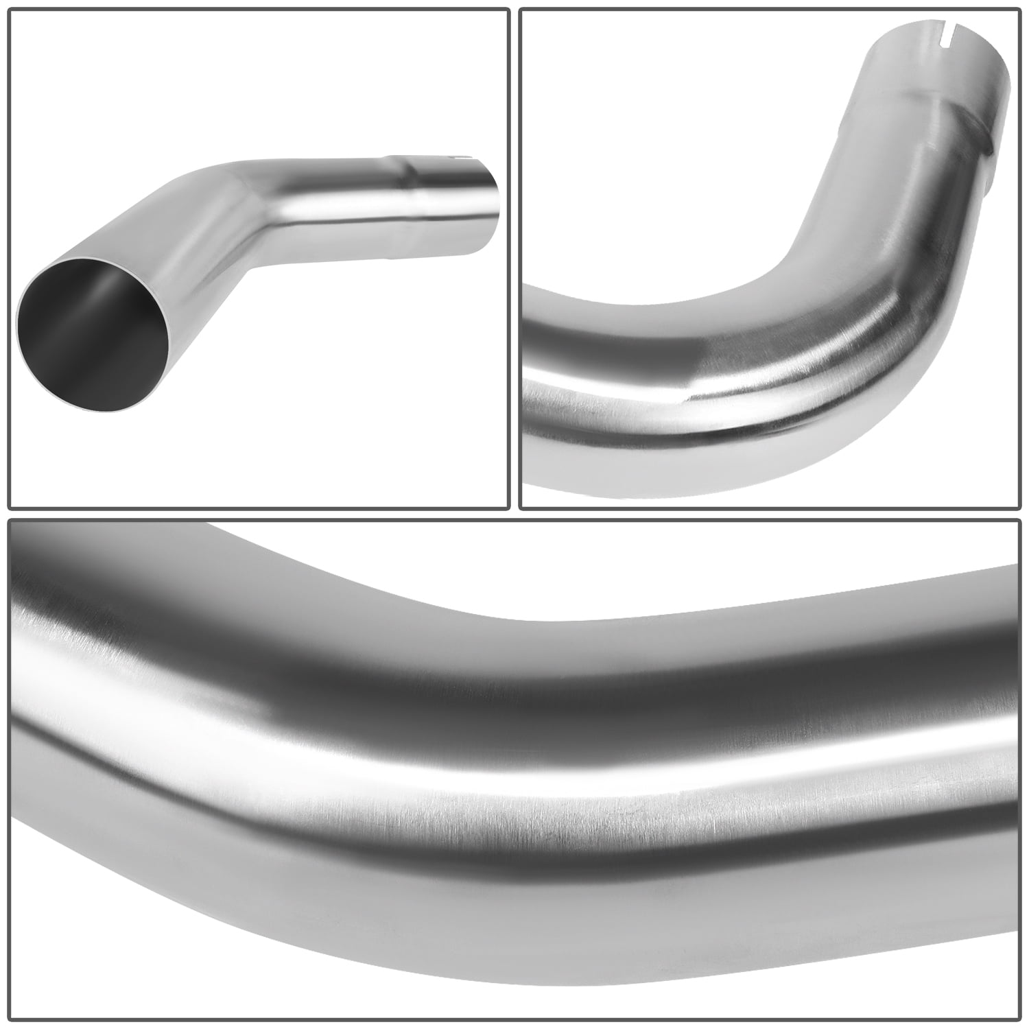 Nuvision 8Pcs 3"OD Stainless Steel Mandrel Bend Straight U-Bend Custom Exhaust Pipe Kit