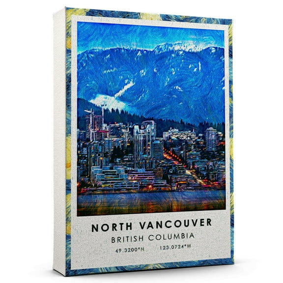 North Vancouver Travel Canvas, British Columbia Travel Art Canvas, North Vancouver Travel City Canvas, Travel Artwork Canvas