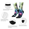 thumbnail image 6 of Goofa Cosmic Cat In Window Printed Men's Crew Socks, Soft Durable Breathable Moisture-Wicking with Odor Control Cotton socks, 6 of 9