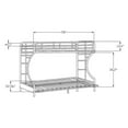 thumbnail image 3 of Nathaniel Home Twin over C futon metal bunk bed, blue color, 3 of 8