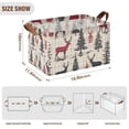 thumbnail image 7 of Yayeee Foldable Storage Basket for Shelves with Handles Set of 2 Waterproof Cloth Bins, Red Deer, 7 of 7