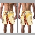 thumbnail image 3 of luoweisi Men's Beach Shorts Quick Dry Swim Trunks with Mesh Lining Giraffe L, 3 of 5