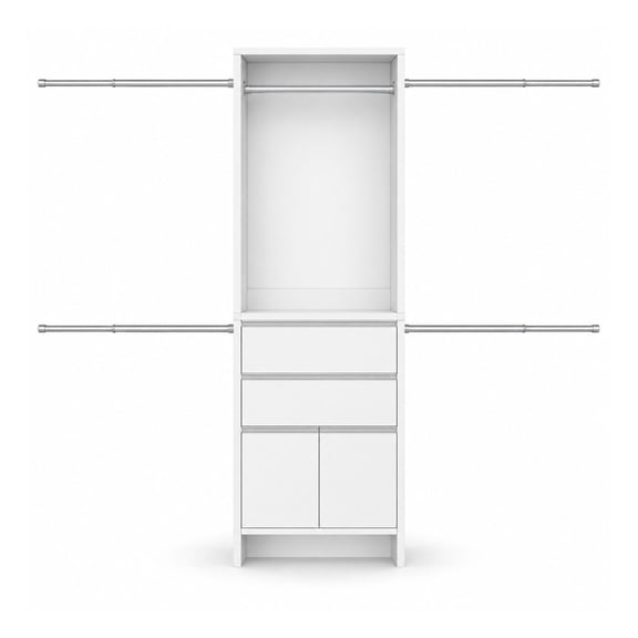 Storage Organizer System for Closet with 2 Drawers