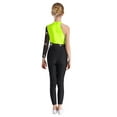 thumbnail image 2 of YiZYiF Girls Ballet Gymnastics Leotard Bodysuit Full Body Dance Unitard Athletic Tumbling Jumpsuit Fluorescent Yellow 12, 2 of 7