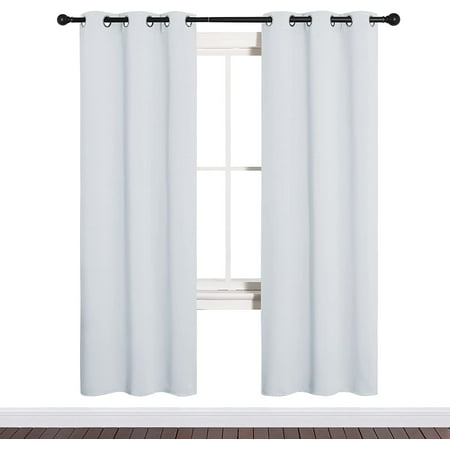Room Darkening Dries Curtains Window Treatment Thermal Insulated Grommet Ds For Bedroom Greyish White 2 Panels 34 By 72 Canada Room Darkening Dries Curtains, How Wide Should Curtains Be For A 34 Inch Window