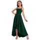 thumbnail image 3 of Vestido de Manga Larga Una Línea para las Mujeres Elástico Twirly Patinador Escuela Vestido de Recital Cuello Redondo Sólido Vestido para Niña de 4-14 Años, 3 of 6