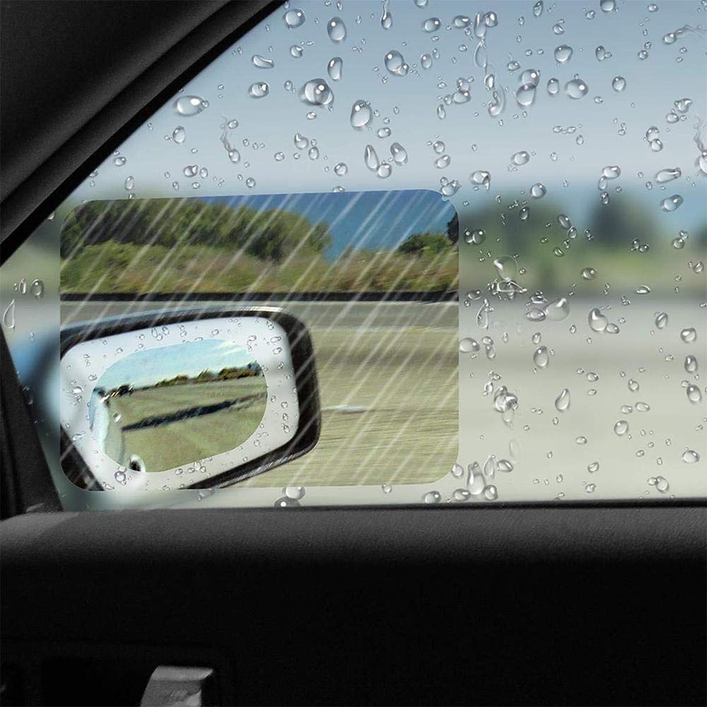 EldHus Rearview Rainproof Membrane White 2-PCS Anti Fog Mist Glare Scratch Circle Waterproof Rear View Film Mirror Window Protective Car Accessories 