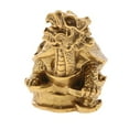 thumbnail image 2 of DOLITY Copper Fengshui Dragon Turtle Wealth Statue Figurine Housewarming Gift Coins, 2 of 7