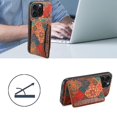 thumbnail image 7 of for Samsung Galaxy A54 (5G) Cork Wood Phone Case Retro Colorful Flower Floral Printed Back Cover, Multiple Magnetic Folio Flip ID Credit Card Holder Slot, Kickstand Support, 7 of 7