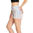 thumbnail image 2 of Purple Candy Womens Juniors High Rise Paint Splatter Denim Shorts (S, Light Blue), 2 of 5