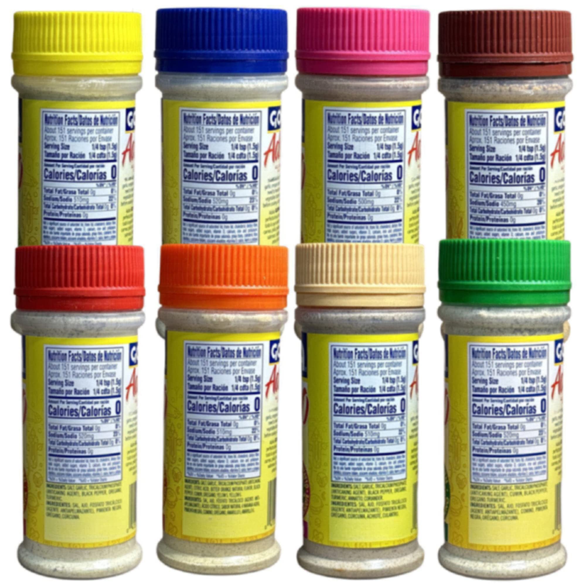 Goya Adobo All Purpose Seasoning Ultimate Variety Pack | 8 Ounce | 8 Flavors Including With Pepper, Without Pepper, Bitter Orange, Lemon & Pepper, etc.
